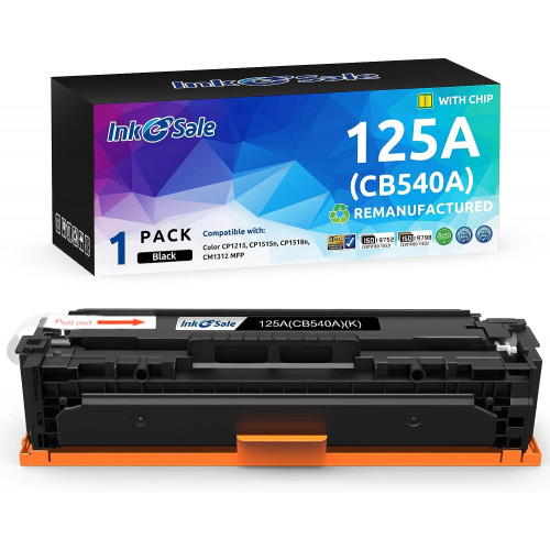 INK E-SALE Remanufactured HP CB540A (125A) Toner Cartridge, Black, 1 Pack